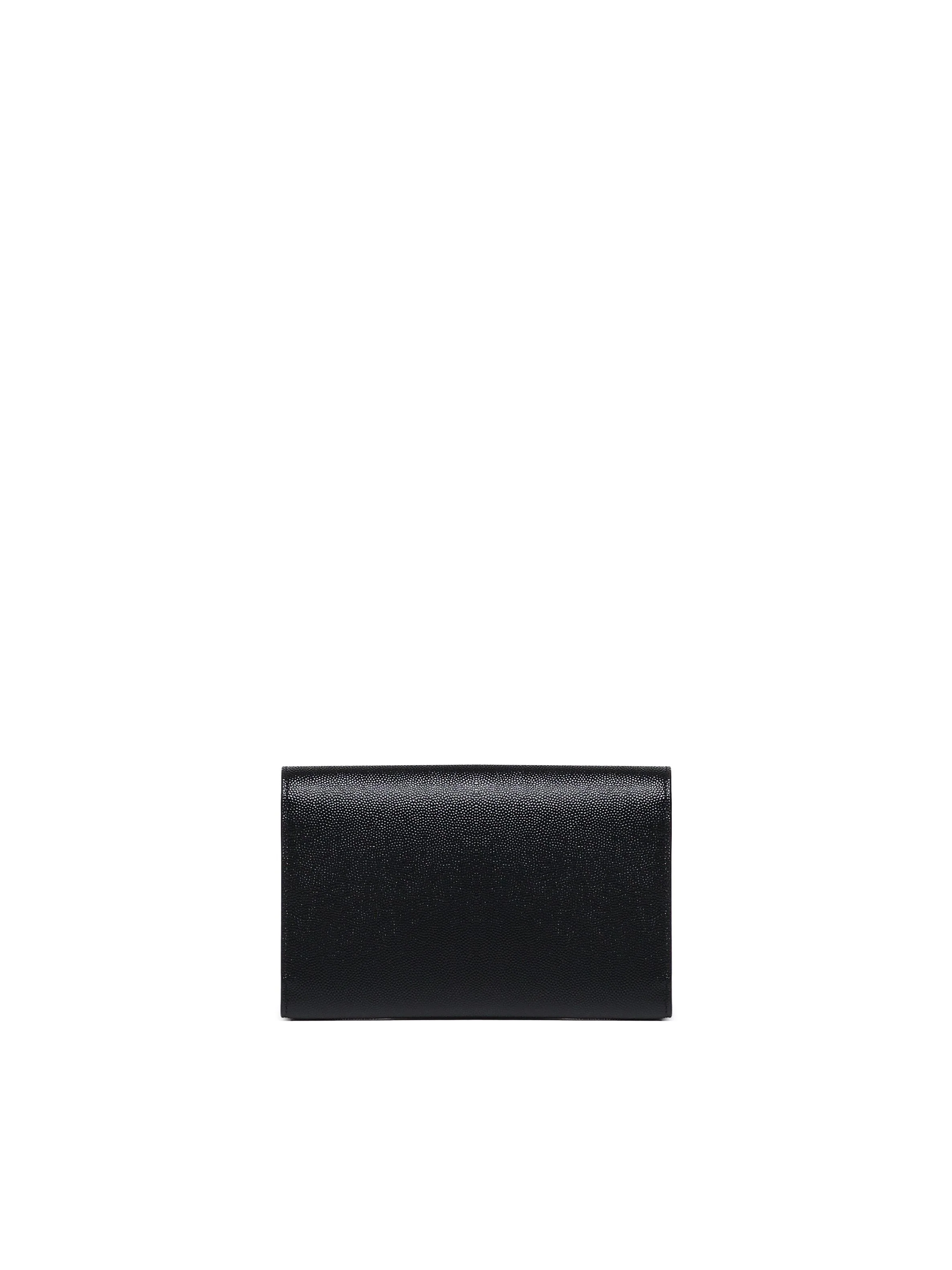 Pochette con catena uptown in pelle grain de poudre - Image 3